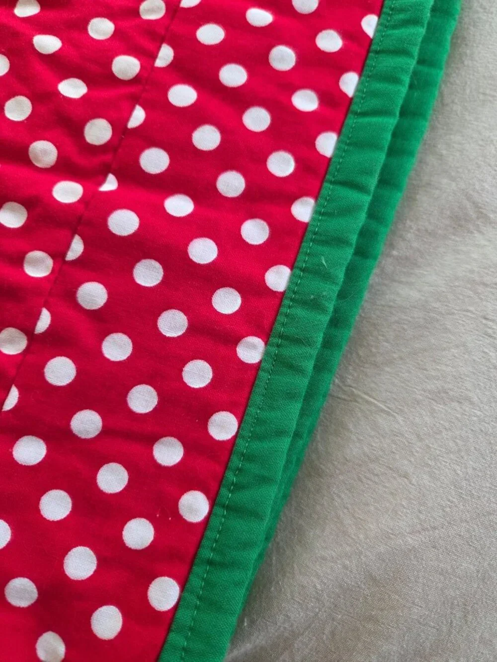 Handmade Patchwork Quilt Blanket Christmas Tree & Santa Pattern Cotton
